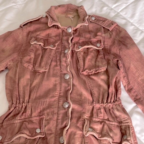Free People Distressed Army Utility Jacket Not Your Brother’s Surplus - Picture 3 of 16